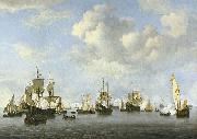 Willem Van de Velde The Younger The Dutch Fleet in the Goeree Straits oil on canvas